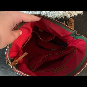 Black suede DB purse